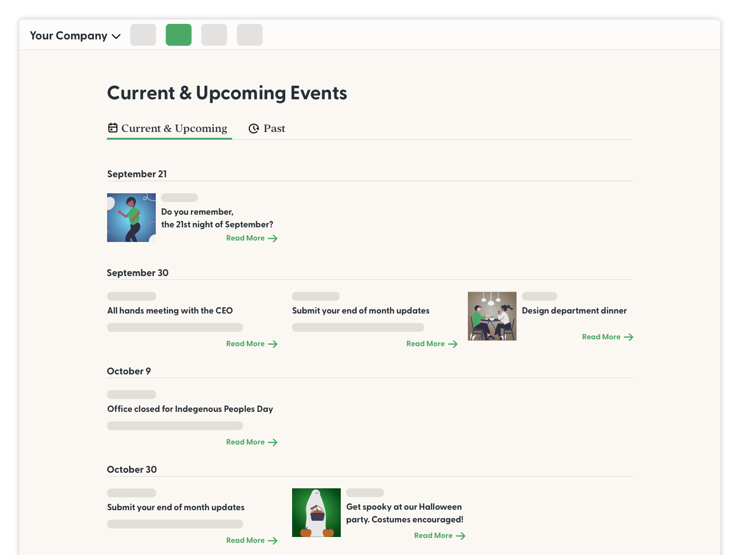 A GroupNews event calendar